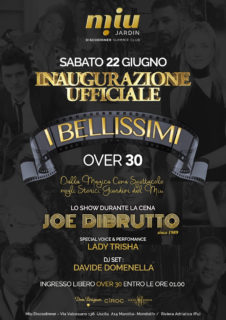 Inaugurazione "I Bellissimi over 30" alla discoteca Miù di Marotta di Mondolfo