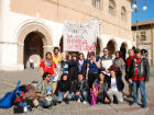 Alcuni degli studenti in protesta Alcuni degli studenti in protesta