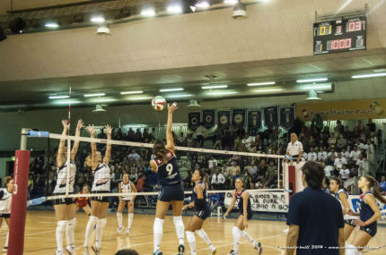 azione di gioco Volley Pesaro-San Michele Firenze