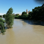 Senigallia: il fiume Misa in piena