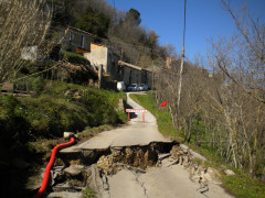 Una frana nella regione Marche