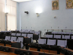 L'aula del consiglio comunale di Pesaro