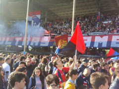 Tifosi della Sambenedettese in festa