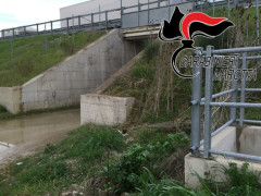 Droga nel sottopasso dell'autostrada