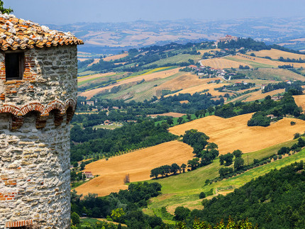 Panorama dell'entroterra della provincia di Pesaro Urbino