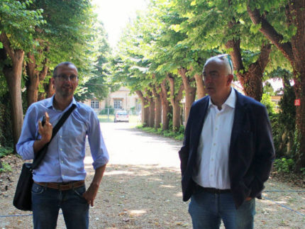 Matteo Ricci e Enzo Belloni al Parcheggio del San Benedetto