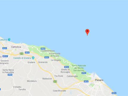 Epicentro terremoto in mare a Pesaro