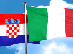 Bandiere di Italia e Croazia