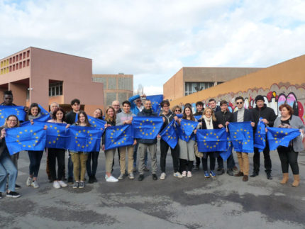 Bandiere dell'Unione Europea a Pesaro