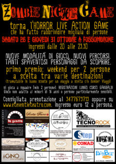 Zombie Night Game 2019 a Fossombrone - locandina