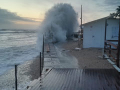 Mareggiata sul litorale di Porto Sant'Elpidio