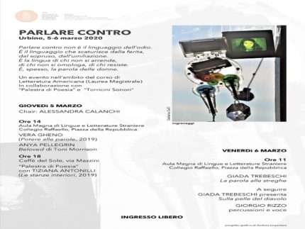Convegno "Parlare contro" in programma a Urbino