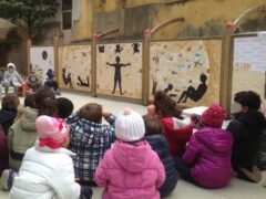 Murale realizzato presso la scuola dell'infanzia "Filo Rosso" di Pesaro