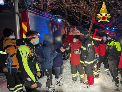 Operazione di soccorso dei Vigili del fuco