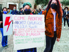 Manifestazione per la legge sull'aborto
