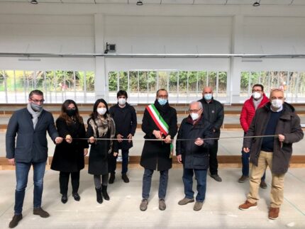 Taglio del nastro del nuovo Bocciodromo di Pesaro