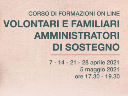 Corso di formazione on line Amministratori di Sostegno