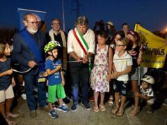 Inaugurazione dell'illuminazione sulla pista ciclabile Fano-Fanile