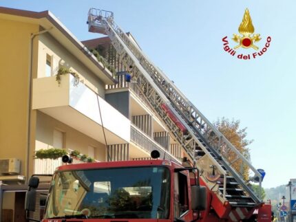 Incendio di una mansarda a Gabicce
