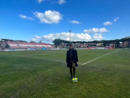 Riccardo Pozzi allo stadio Benelli