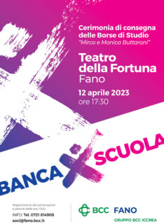 Consegna borse di studio BCC Fano - locandina