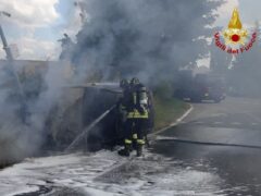 Incidente e incendio a Urbino