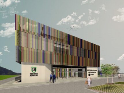 Rendering del nuovo ospedale di Cagli