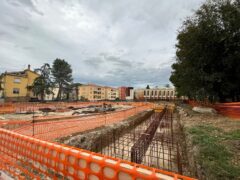 Lavori per la realizzazione della palestra in via Lamarmora a Pesaro