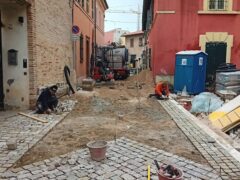 Lavori in piazza Marcolini a Fano