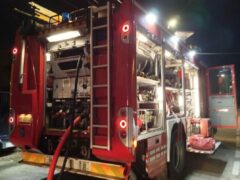 Scantinato in fiamme a Pesaro