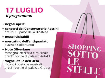 "Shopping sotto le stelle" a Pesaro