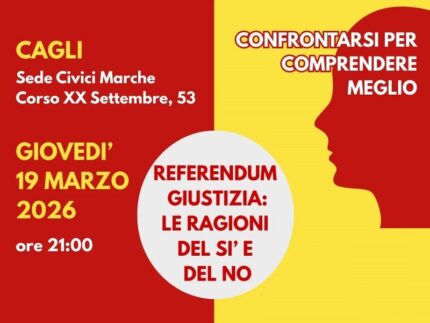Incontro a Cagli sul referendum giustizia