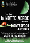 La locandina della 'Notte verde' a Montesecco di Pergola