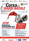 Volantino della VI edizione della Corsa dei Babbi Natale