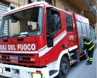 Una camionetta dei Vigili dl fuoco