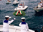 Festa del porto 2012 a Pesaro: corona in memoria dei caduti in mare