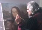Leonardo intento a dipingere la 